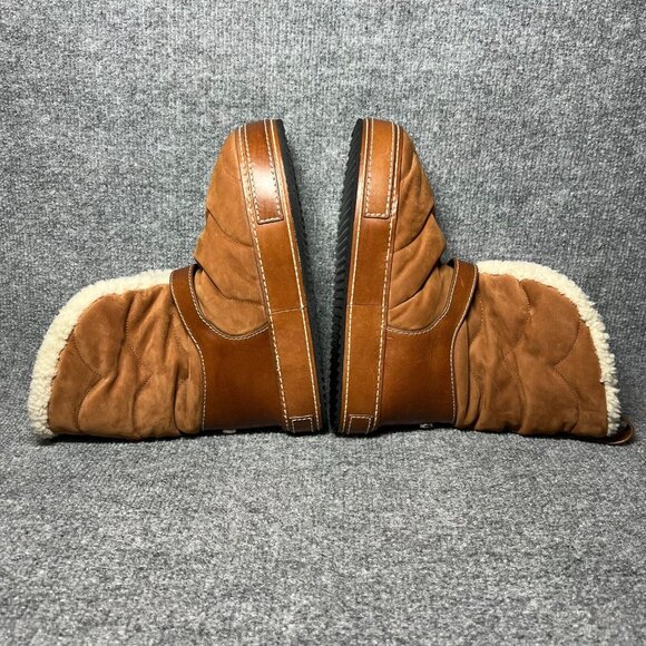 Chloe Maxie Shearling Fur Lined Brown Tan Snow Boots Fold Down Size 36 / US 6 - Picture 7 of 11